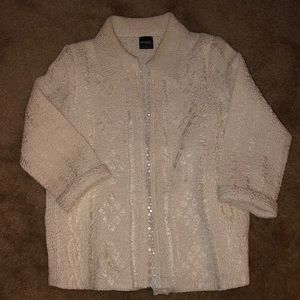 Shiny off-white dress jacket
